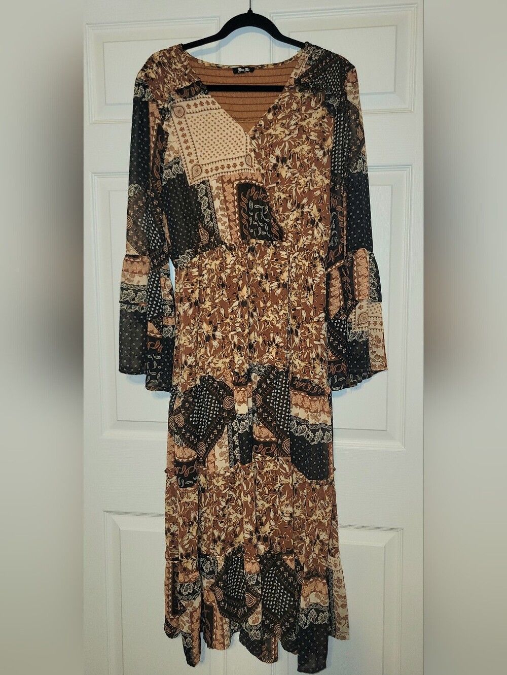 Miss Me Patchwork Maxi Dress - Picture 2 of 6